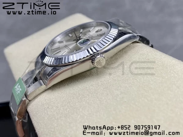 Rolex DateJust 41 126334 ARF 1:1 Best Edition 904L Steel Silvery Dial on SS Oyster Bracelet - Super Clone Watch | 1:1 Best Version