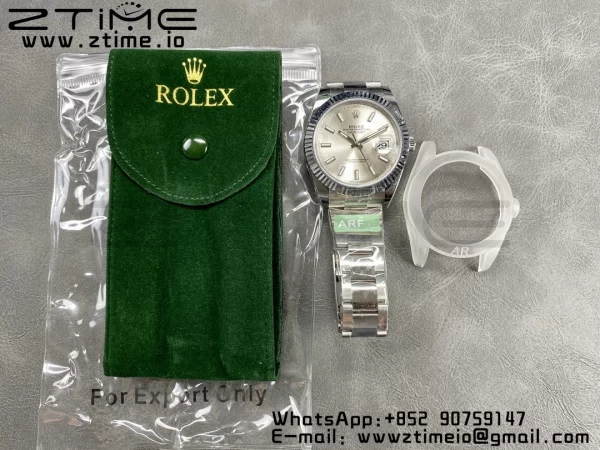 Rolex DateJust 41 126334 ARF 1:1 Best Edition 904L Steel Silvery Dial on SS Oyster Bracelet - Super Clone Watch | 1:1 Best Version