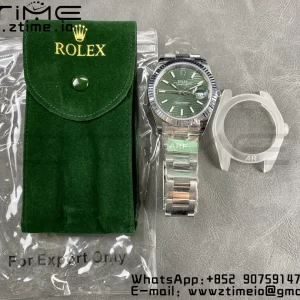 Rolex DateJust 41 126334 ARF 1:1 Best Edition 904L Steel Green Textured Dial on SS Oyster Bracelet - Super Clone Watch | 1:1 Best Version