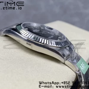 Rolex DateJust 41 126334 ARF 1:1 Best Edition 904L Steel Black Diamonds Dial on SS Oyster Bracelet - Super Clone Watch | 1:1 Best Version