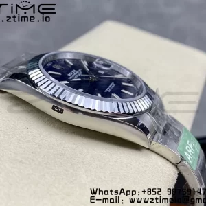 Rolex DateJust 41 126334 ARF 1:1 Best Edition 904L Steel Blue Textured Dial on SS Oyster Bracelet - Super Clone Watch | 1:1 Best Version