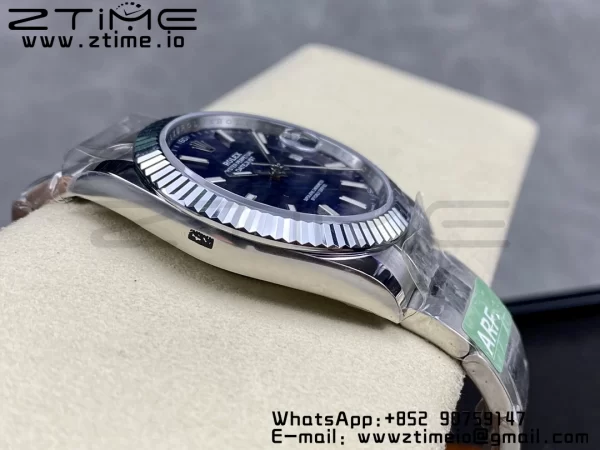Rolex DateJust 41 126334 ARF 1:1 Best Edition 904L Steel Blue Textured Dial on SS Oyster Bracelet - Super Clone Watch | 1:1 Best Version