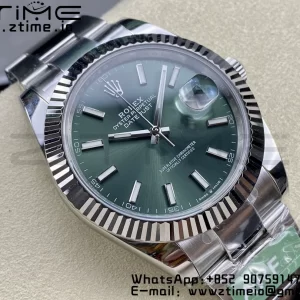Rolex DateJust 41 126334 ARF 1:1 Best Edition 904L Steel  Green Dial on SS Oyster Bracelet VR3235 - Super Clone Watch | 1:1 Best Version