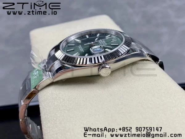 Rolex DateJust 41 126334 ARF 1:1 Best Edition 904L Steel  Green Dial on SS Oyster Bracelet VR3235 - Super Clone Watch | 1:1 Best Version