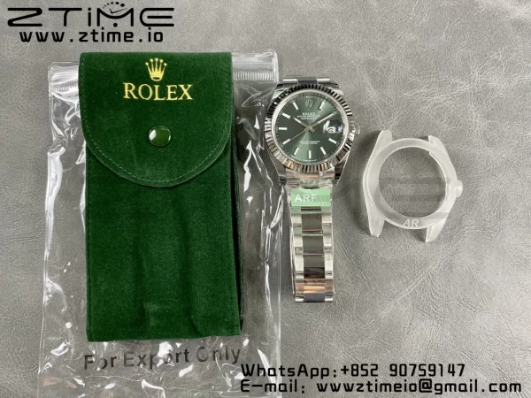 Rolex DateJust 41 126334 ARF 1:1 Best Edition 904L Steel  Green Dial on SS Oyster Bracelet VR3235 - Super Clone Watch | 1:1 Best Version