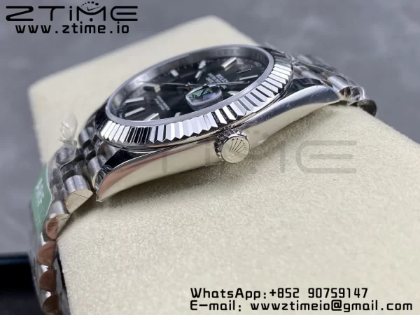 Rolex DateJust 41 126334 ARF 1:1 Best Edition 904L Quadrante Grigio Acciaio su Bracciale SS Jubilee VR3235 - Orologio Super Clone | 1:1 Best Version
