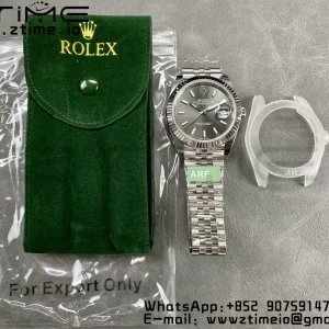 Rolex DateJust 41 126334 ARF 1:1 Best Edition 904L Quadrante Grigio Acciaio su Bracciale SS Jubilee VR3235 - Orologio Super Clone | 1:1 Best Version