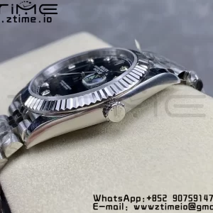 Rolex DateJust 41 126334 ARF 1:1 Best Edition 904L Steel Black Diamonds Dial on SS Jubilee Bracelet VR3235 - Super Clone Watch | 1:1 Best Version