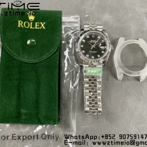 Rolex DateJust 41 126334 ARF 1:1 Best Edition 904L Steel Black Diamonds Dial on SS Jubilee Bracelet VR3235 - Super Clone Watch | 1:1 Best Version