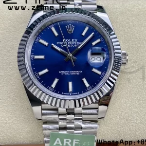 Rolex DateJust 41 126334 ARF 1:1 Best Edition 904L Steel Blue Dial on SS Jubilee Bracelet VR3235 - Super Clone Watch | 1:1 Best Version