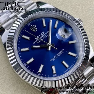 Rolex DateJust 41 126334 ARF 1:1 Best Edition 904L Steel Blue Dial on SS Jubilee Bracelet VR3235 - Super Clone Watch | 1:1 Best Version