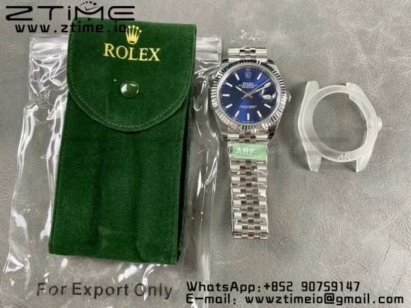 Rolex DateJust 41 126334 ARF 1:1 Best Edition 904L Steel Blue Dial on SS Jubilee Bracelet VR3235 - Super Clone Watch | 1:1 Best Version