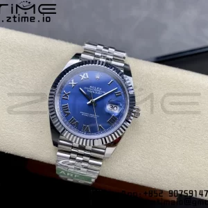 Rolex DateJust 41 126334 ARF 1:1 Best Edition 904L Steel Blue Roman Dial on SS Jubilee Bracelet VR3235 - Super Clone Watch | 1:1 Best Version
