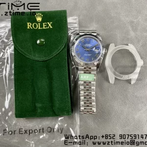 Rolex DateJust 41 126334 ARF 1:1 Best Edition 904L Steel Blue Roman Dial on SS Jubilee Bracelet VR3235 - Super Clone Watch | 1:1 Best Version