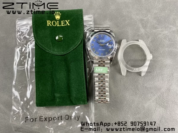 Rolex DateJust 41 126334 ARF 1:1 Best Edition 904L Steel Blue Roman Dial on SS Jubilee Bracelet VR3235 - Super Clone Watch | 1:1 Best Version