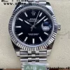 Rolex DateJust 41 126334 ARF 1:1 Best Edition 904L Steel Black Dial on SS Jubilee Bracelet VR3235 - Super Clone Watch | 1:1 Best Version
