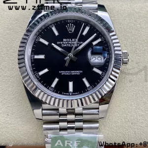 Rolex DateJust 41 126334 ARF 1:1 Best Edition 904L Steel Black Dial on SS Jubilee Bracelet VR3235 - Super Clone Watch | 1:1 Best Version