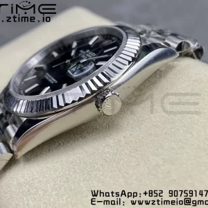 Rolex DateJust 41 126334 ARF 1:1 Best Edition 904L Steel Black Dial on SS Jubilee Bracelet VR3235 - Super Clone Watch | 1:1 Best Version