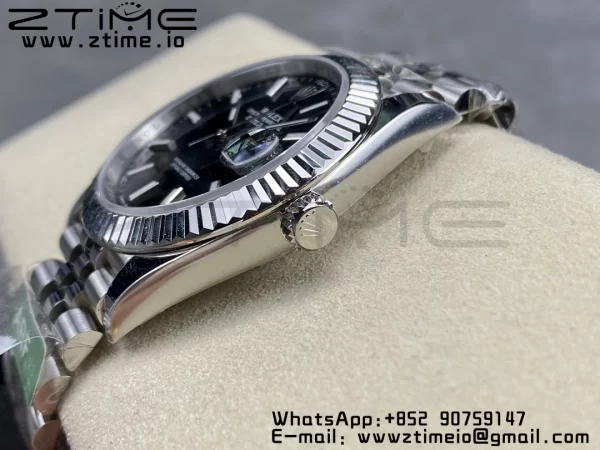 Rolex DateJust 41 126334 ARF 1:1 Best Edition 904L Steel Black Dial on SS Jubilee Bracelet VR3235 - Super Clone Watch | 1:1 Best Version