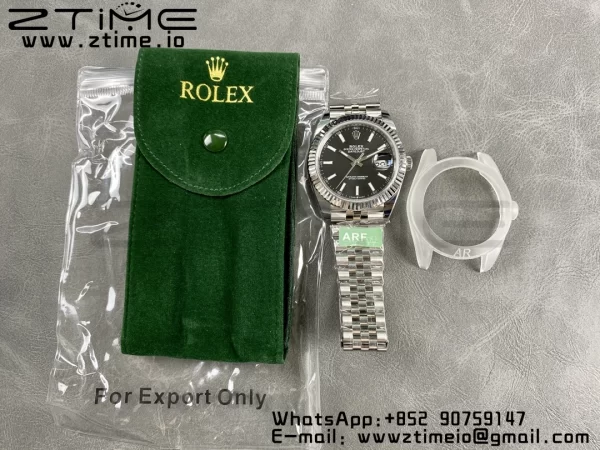 Rolex DateJust 41 126334 ARF 1:1 Best Edition 904L Steel Black Dial on SS Jubilee Bracelet VR3235 - Super Clone Watch | 1:1 Best Version