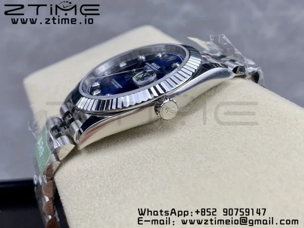 Rolex DateJust 41 126334 ARF 1:1 Best Edition 904L Steel Blue Diamonds Dial on SS Jubilee Bracelet VR3235 - Super Clone Watch | 1:1 Best Version
