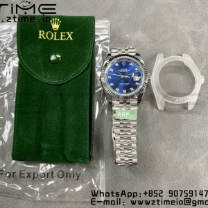 Rolex DateJust 41 126334 ARF 1:1 Best Edition 904L Steel Blue Diamonds Dial on SS Jubilee Bracelet VR3235 - Super Clone Watch | 1:1 Best Version