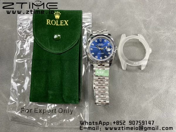 Rolex DateJust 41 126334 ARF 1:1 Best Edition 904L Steel Blue Diamonds Dial on SS Jubilee Bracelet VR3235 - Super Clone Watch | 1:1 Best Version