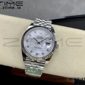 Rolex DateJust 41 126334 ARF 1:1 Best Edition 904L Steel White MOP Dial on SS Jubilee Bracelet VR3235 - Super Clone Watch | 1:1 Best Version