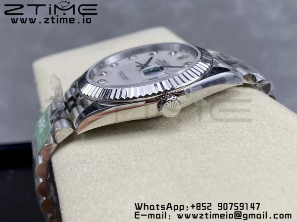 Rolex DateJust 41 126334 ARF 1:1 Best Edition 904L Steel White MOP Dial on SS Jubilee Bracelet VR3235 - Super Clone Watch | 1:1 Best Version
