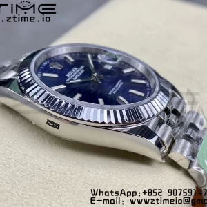 Rolex DateJust 41 126334 ARF 1:1 Best Edition 904L Steel Cadran albastru texturat pe brățară SS Jubilee VR3235 - Super Clone Watch | 1:1 Best Version
