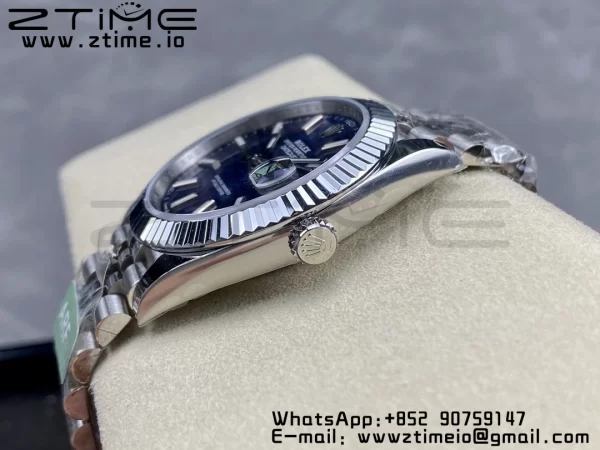 Rolex DateJust 41 126334 ARF 1:1 Best Edition 904L Steel Cadran albastru texturat pe brățară SS Jubilee VR3235 - Super Clone Watch | 1:1 Best Version