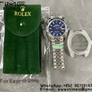 Rolex DateJust 41 126334 ARF 1:1 Best Edition 904L Steel Cadran albastru texturat pe brățară SS Jubilee VR3235 - Super Clone Watch | 1:1 Best Version