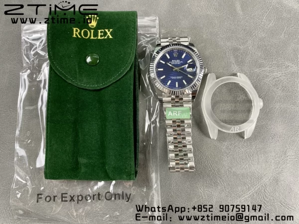 Rolex DateJust 41 126334 ARF 1:1 Best Edition 904L Steel Cadran albastru texturat pe brățară SS Jubilee VR3235 - Super Clone Watch | 1:1 Best Version