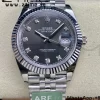 Rolex DateJust 41 126334 ARF 1:1 Best Edition 904L Steel Gray Diamonds Dial on SS Jubilee Bracelet VR3235 - Super Clone Watch | 1:1 Best Version