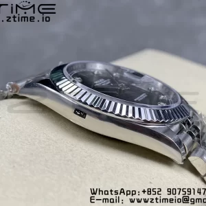Rolex DateJust 41 126334 ARF 1:1 Best Edition 904L Steel Gray Diamonds Dial on SS Jubilee Bracelet VR3235 - Super Clone Watch | 1:1 Best Version