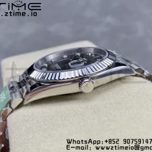 Rolex DateJust 41 126334 ARF 1:1 Best Edition 904L Steel Gray Diamonds Dial on SS Jubilee Bracelet VR3235 - Super Clone Watch | 1:1 Best Version