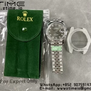 Rolex DateJust 41 126334 ARF 1:1 Best Edition 904L Steel Gray Diamonds Dial on SS Jubilee Bracelet VR3235 - Super Clone Watch | 1:1 Best Version