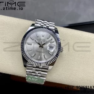 Rolex DateJust 41 126334 ARF 1:1 Best Edition 904L Steel Silvery  Dial on SS Jubilee Bracelet VR3235 - Super Clone Watch | 1:1 Best Version