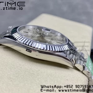 Rolex DateJust 41 126334 ARF 1:1 Best Edition 904L Steel Silvery  Dial on SS Jubilee Bracelet VR3235 - Super Clone Watch | 1:1 Best Version