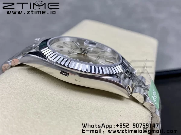 Rolex DateJust 41 126334 ARF 1:1 Best Edition 904L Steel Silvery  Dial on SS Jubilee Bracelet VR3235 - Super Clone Watch | 1:1 Best Version