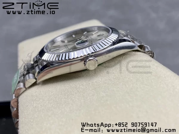 Rolex DateJust 41 126334 ARF 1:1 Best Edition 904L Steel Silvery  Dial on SS Jubilee Bracelet VR3235 - Super Clone Watch | 1:1 Best Version