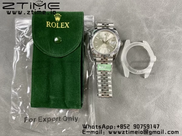 Rolex DateJust 41 126334 ARF 1:1 Best Edition 904L Steel Silvery  Dial on SS Jubilee Bracelet VR3235 - Super Clone Watch | 1:1 Best Version