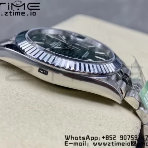 Rolex DateJust 41 126334 ARF 1:1 Best Edition 904L Steel Green Textured Dial on SS Jubilee Bracelet VR3235 - Super Clone Watch | 1:1 Best Version