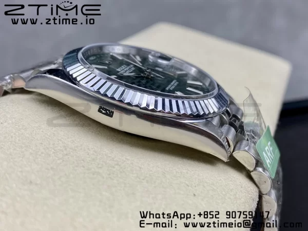 Rolex DateJust 41 126334 ARF 1:1 Best Edition 904L Steel Green Textured Dial on SS Jubilee Bracelet VR3235 - Super Clone Watch | 1:1 Best Version
