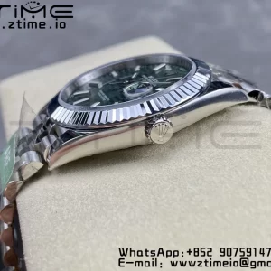 Rolex DateJust 41 126334 ARF 1:1 Best Edition 904L Steel Green Textured Dial on SS Jubilee Bracelet VR3235 - Super Clone Watch | 1:1 Best Version