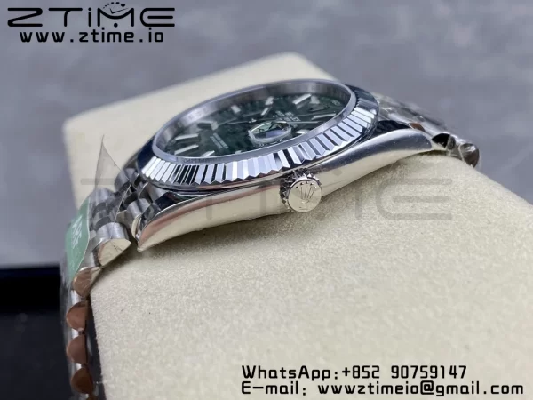 Rolex DateJust 41 126334 ARF 1:1 Best Edition 904L Steel Green Textured Dial on SS Jubilee Bracelet VR3235 - Super Clone Watch | 1:1 Best Version