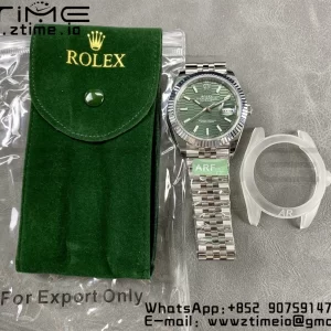 Rolex DateJust 41 126334 ARF 1:1 Best Edition 904L Steel Green Textured Dial on SS Jubilee Bracelet VR3235 - Super Clone Watch | 1:1 Best Version