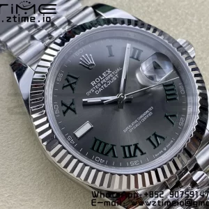Rolex DateJust 41 126334 ARF 1:1 Best Edition 904L Acciaio Quadrante Verde Romano su Bracciale SS Jubilee VR3235 - Orologio Super Clone | 1:1 Best Version