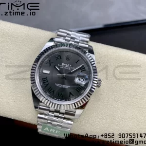Rolex DateJust 41 126334 ARF 1:1 Best Edition 904L Acciaio Quadrante Verde Romano su Bracciale SS Jubilee VR3235 - Orologio Super Clone | 1:1 Best Version