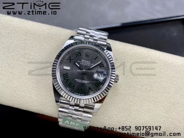 Rolex DateJust 41 126334 ARF 1:1 Best Edition 904L Acciaio Quadrante Verde Romano su Bracciale SS Jubilee VR3235 - Orologio Super Clone | 1:1 Best Version